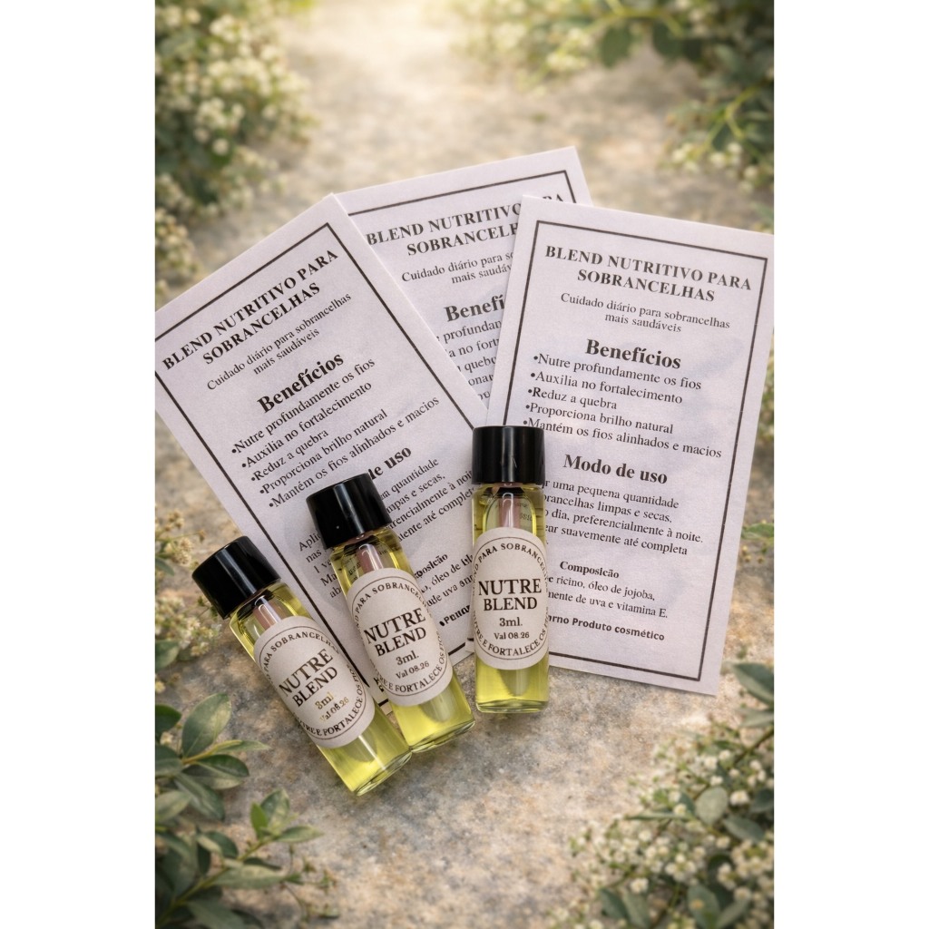 Kit 10 Blends Sérum Crescimento Sobrancelhas + Cartões 3ml