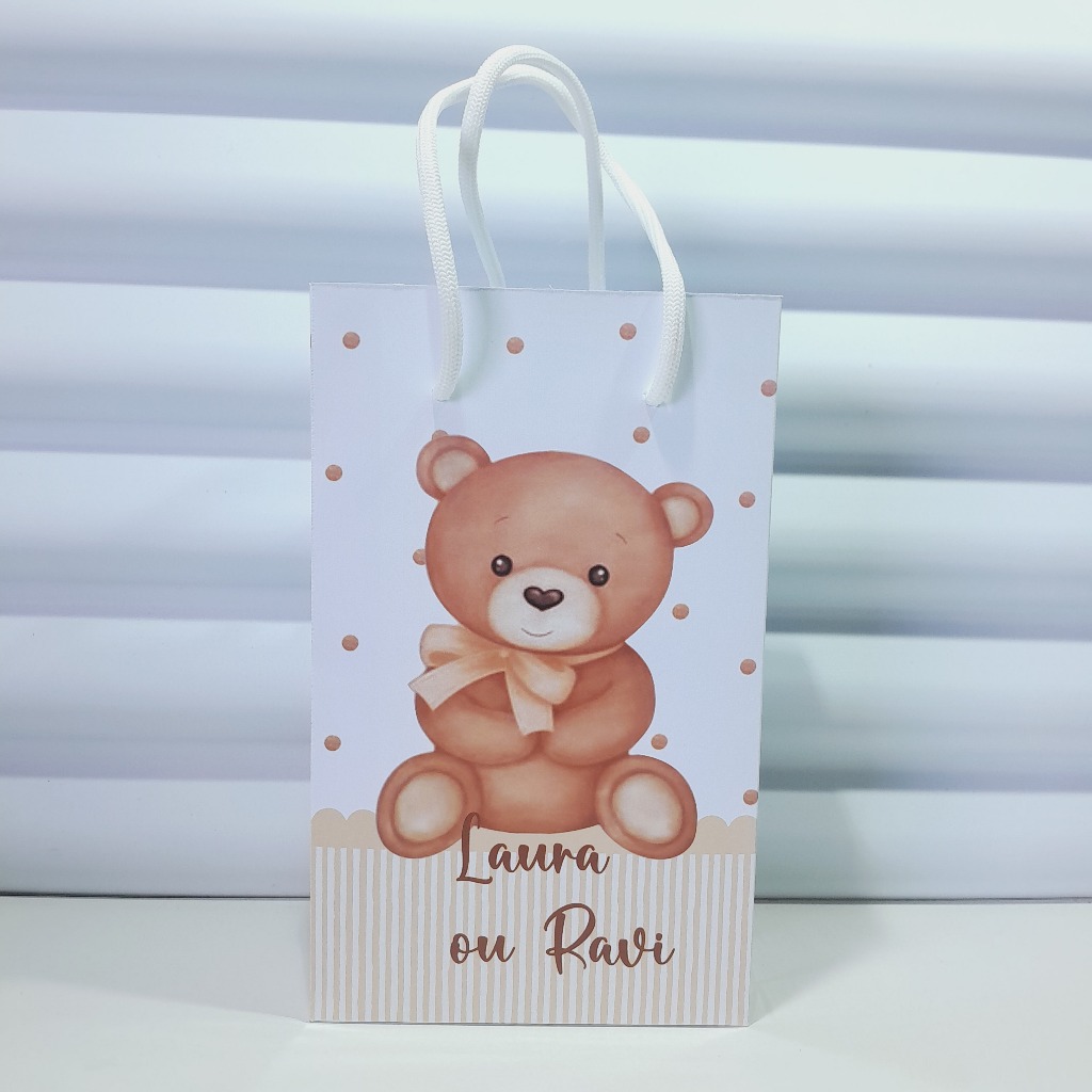 SACOLINHAS SURPRESAS CHÁ REVELAÇÃO NEUTRO PERSONALIZADAS/LEMBRANCINHAS MIMOS DE ANIVERSÁRIO