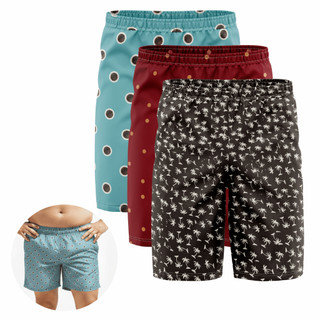 Kit 03 Cuecas Samba Canção Plus Size EXGG Malha Fria