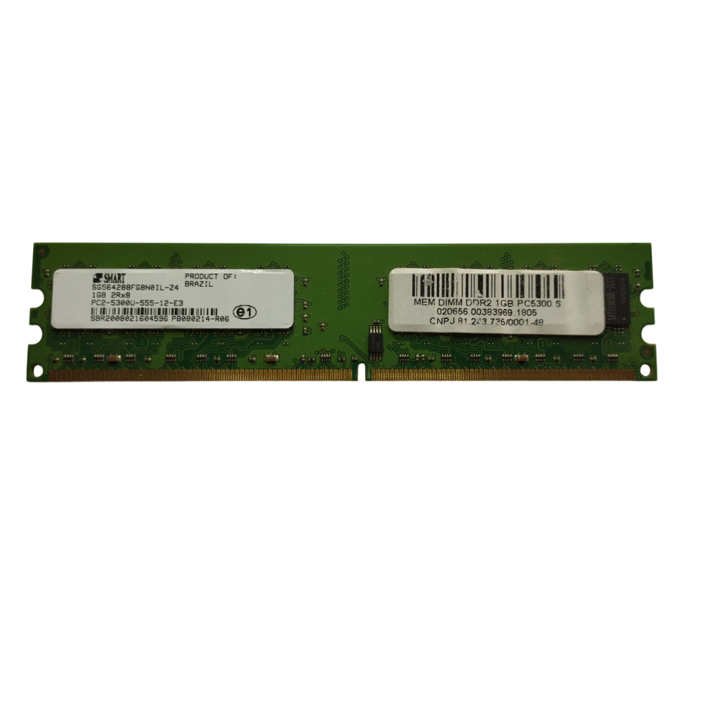 💾 Memória RAM DDR2 1GB PC2-5300 Smart | Desktop | Usada