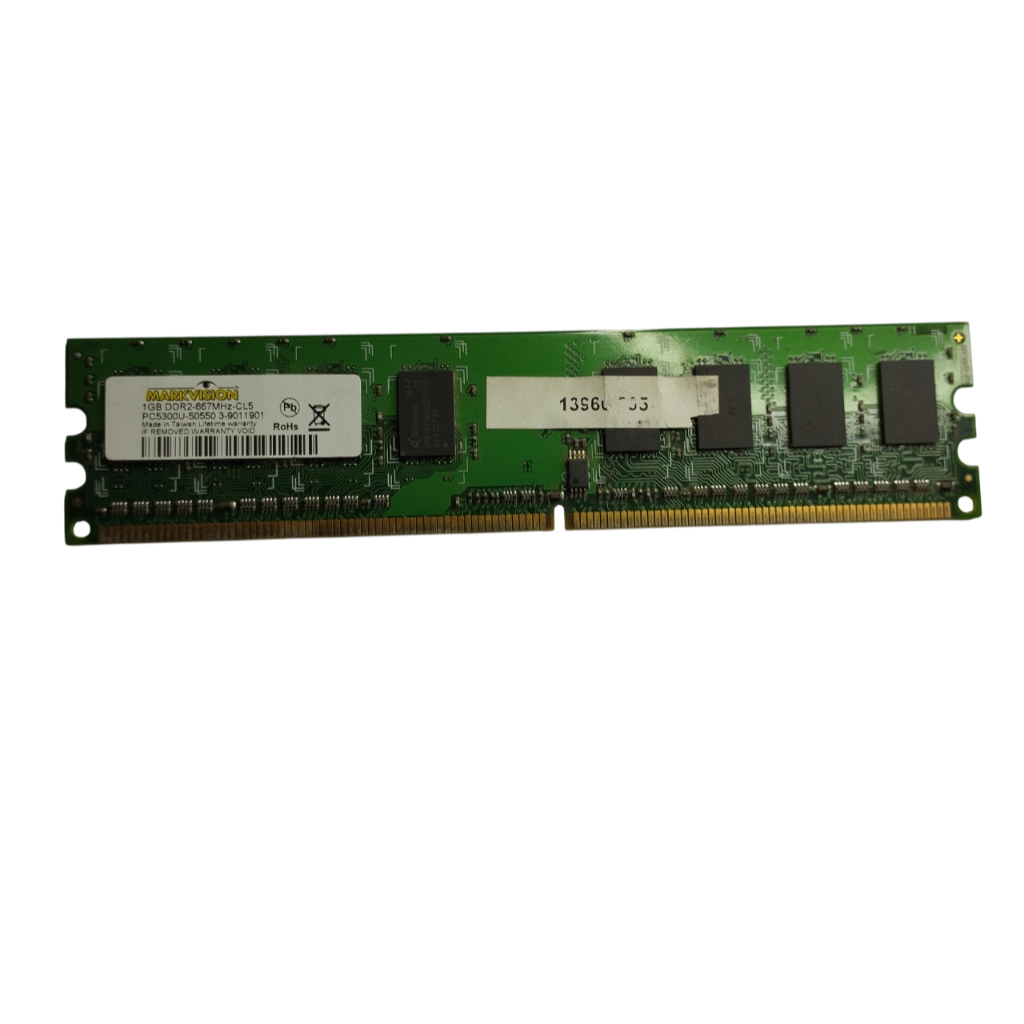 💻 Memória RAM Desktop Markvision 1GB DDR2 PC2-5300U | Usada