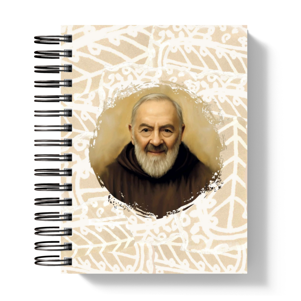 CADERNO ORAÇÃO | NOVENA PADRE PIO - CADERNO A6 OU A5 100 FOLHAS - LEMBRANCINHA/FÉ/PRESENTE AFETIVO