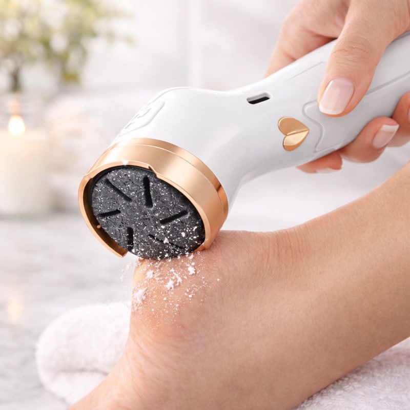Esfoliador Elétrico Portátil para Pés Recarregável USB Remove Calos Deixa Pele Lisa Suave Seguro