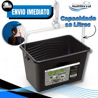 Caçamba Para Pintura 10 Litros Preta Reforçada Profissional em Oferta na Shopee