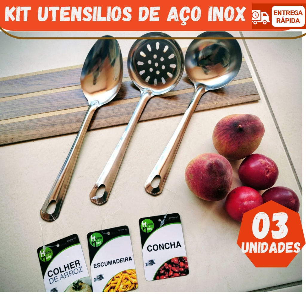 kIT Utensílios de Inox de Alta Qualidade para Cozinha Restaurante e Buffet em Oferta na Shopee