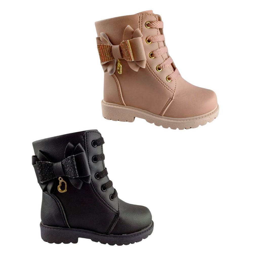 Coturno Bota Infantil Menina Bella Artes Kids Leve Macia Confortável em Oferta na Shopee