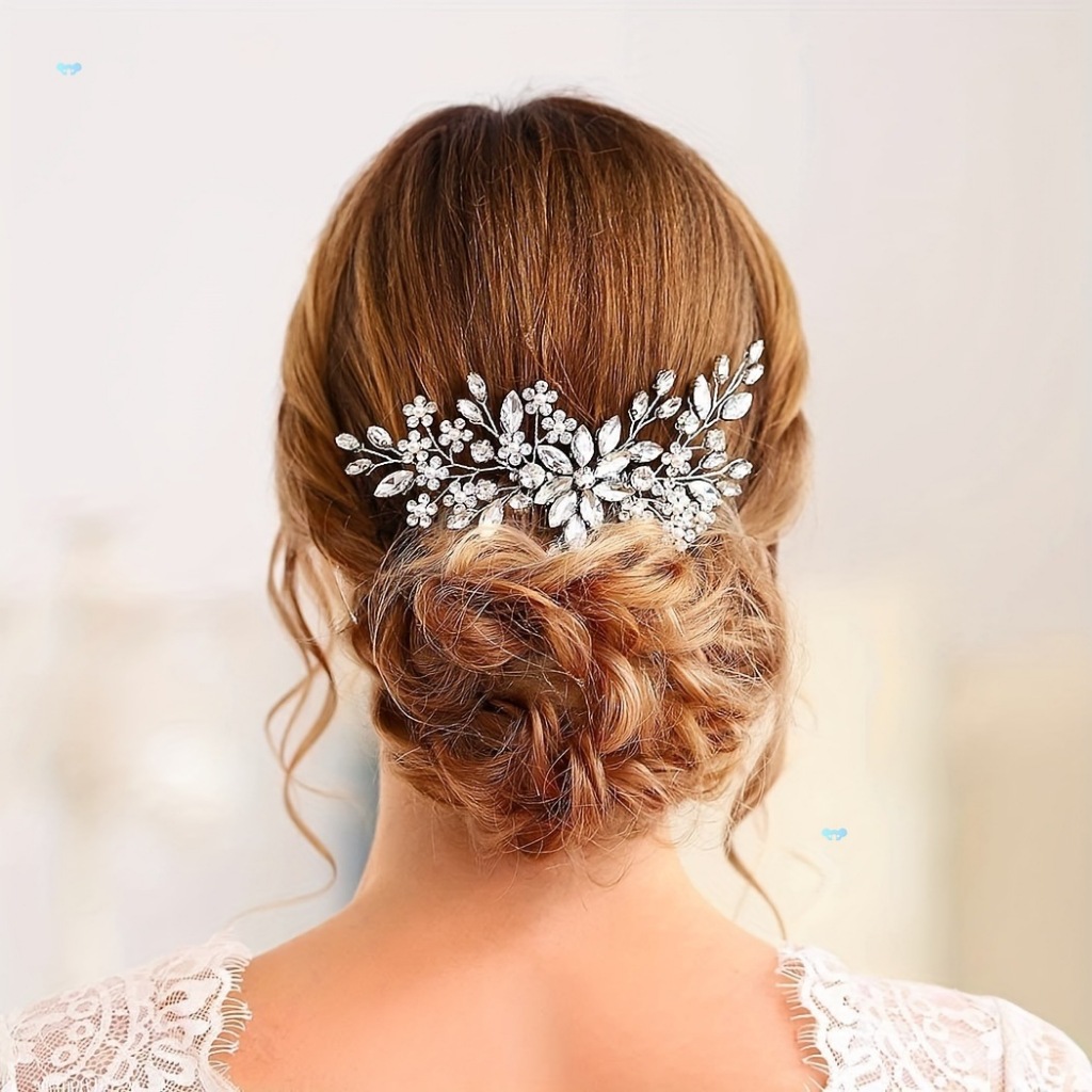 Tiaras Acessório de Cabelo para Noiva Daminhas Debutantes com Cristais Brilhantes e Pérolas