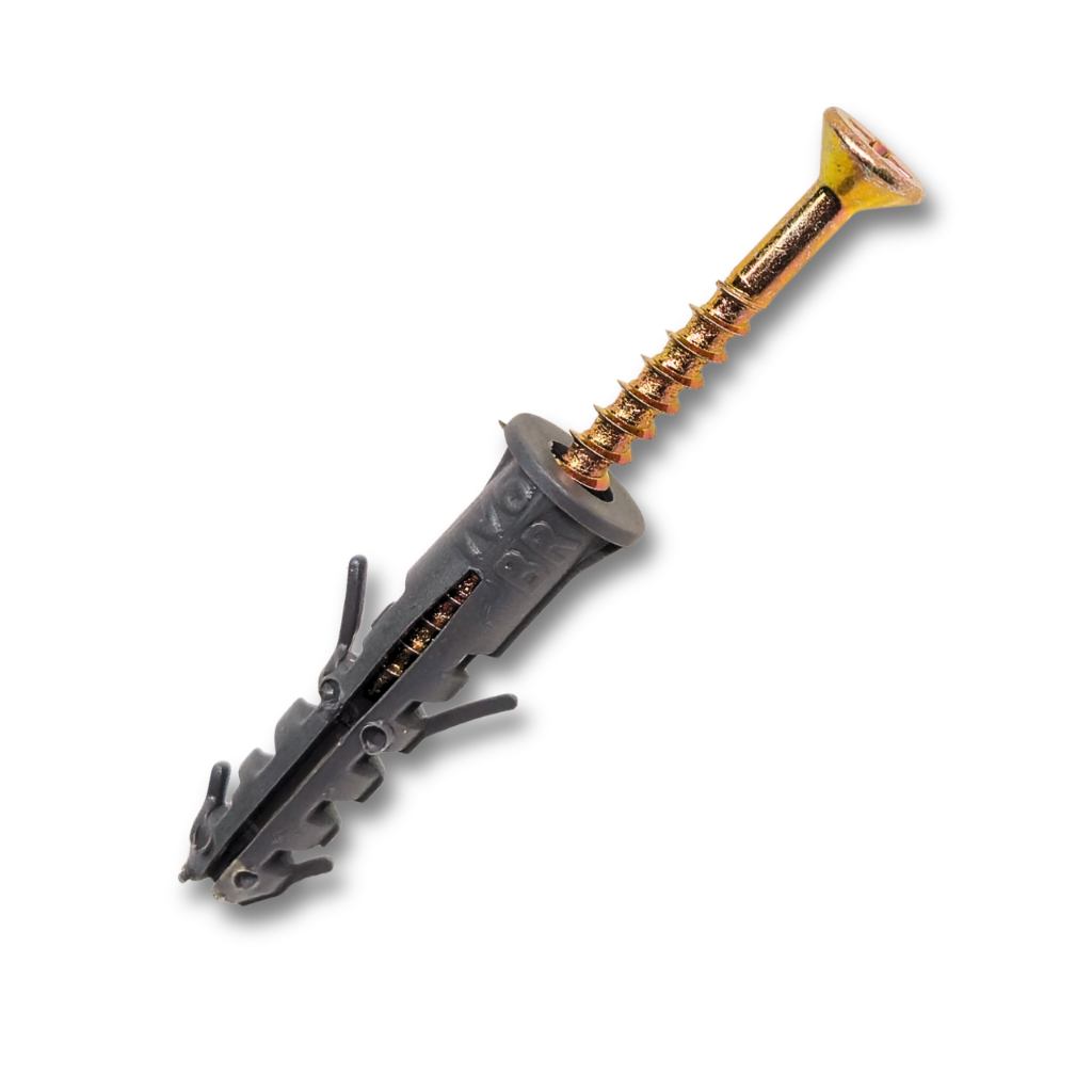 Buchas 6mm e Parafuso 6 Philips Kit Parafuso 40mm e Bucha com Anel Aba Fixação Concreto - Kits