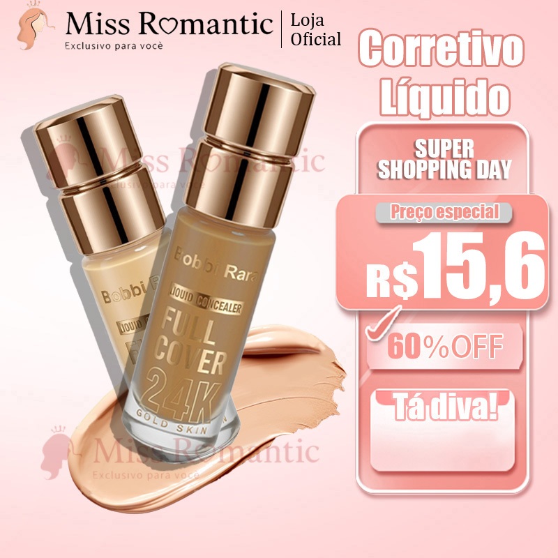 Corretivo Matte Bobbi Rara Alta Cobertura | Kit 6 Unidades | Olheiras e Manchas em Oferta na Shopee