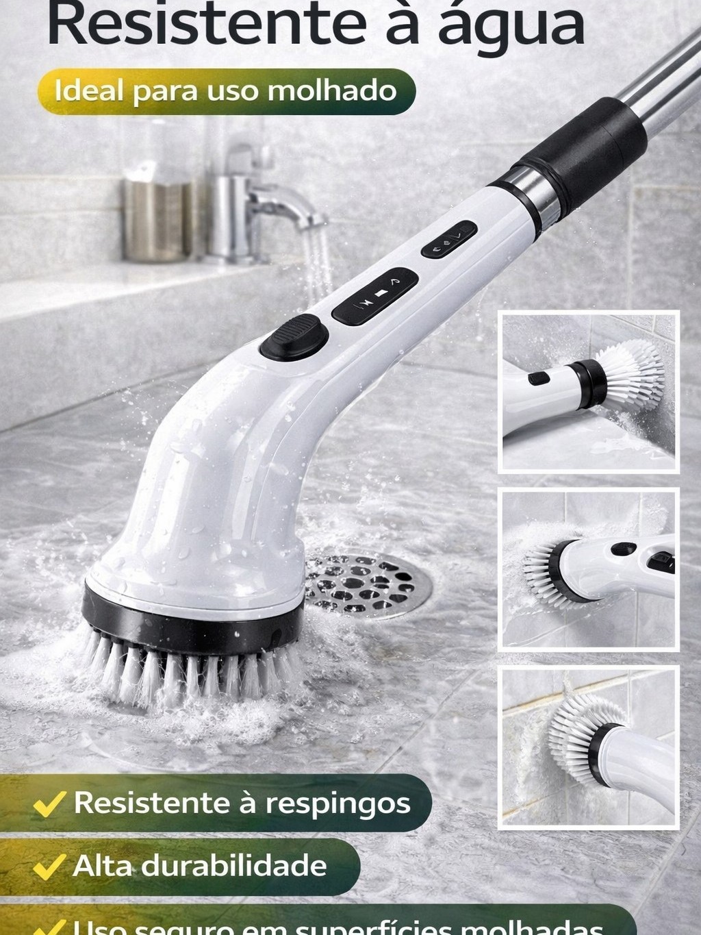 Escova de Limpeza Elétrica 9 em 1 com 9 Escovas Interchangeáveis em Oferta na Shopee