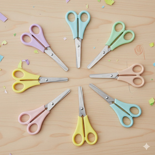 TESOURA ESCOLAR 13CM CANDY LOVERS TONS PASTEIS PONTA ARREDONDADA AÇO INOX ATÓXICA em Oferta na Shopee