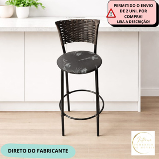 1 BANQUETA ALTA DE JUNCO PRETO AREA GOURMET BALCAO AREA BISTRO em Oferta na Shopee