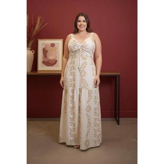 Vestido Longo Feminino Plus Size Gestante Grande Verão