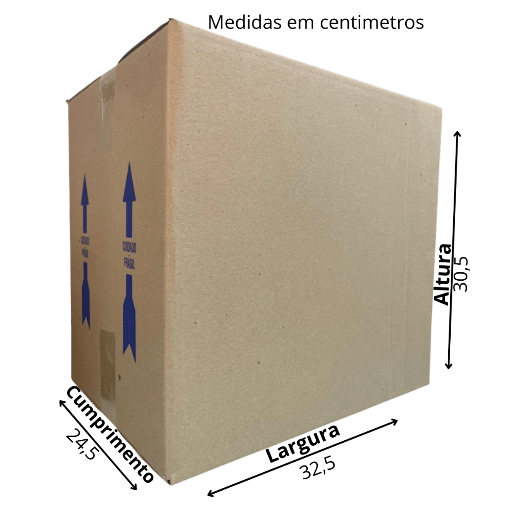 10 Caixas De Papelão 32,5 x 24,5 x 30,5 Cm Mercado Envios Caixa Tamanho 325 x 245 x 305