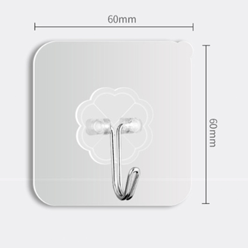 Gancho Adesivo Transparente Multifuncional Kit 10/50/100 Peças Sem Furo para Parede em Oferta na Shopee