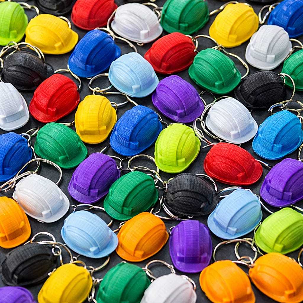 Kit 300 Chaveiros Capacetes EPI Com Nome Brinde Presente Civil Construção Segurança Trabalho NBR NR
