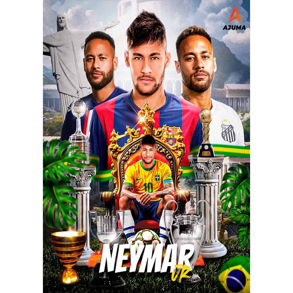 Adesivo Para Capa de Caderno Neymar Jr Jogador Camisa 10 Top Excelente Qualidade