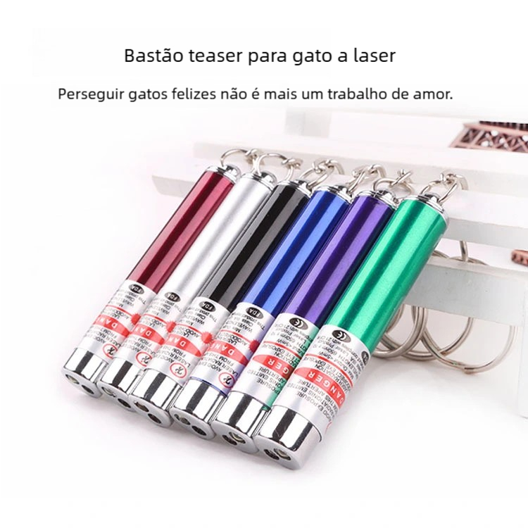 Brinquedo Laser Gato 5mw 650nm - Luz Vermelha LED Segura e Interativa