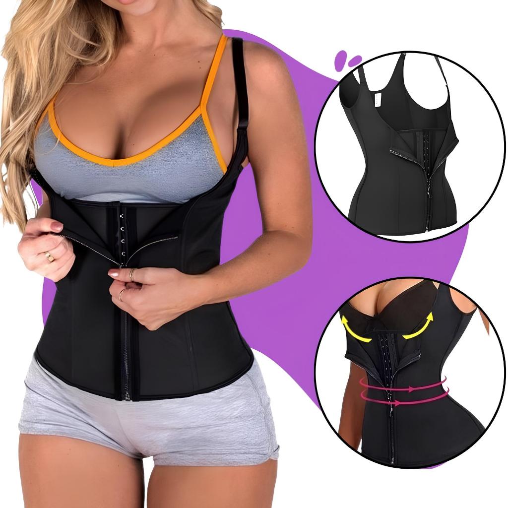 Cinta Modeladora Abdominal Feminina Dupla Compressão Redução De Medidas Cintura Fininha em Oferta na Shopee