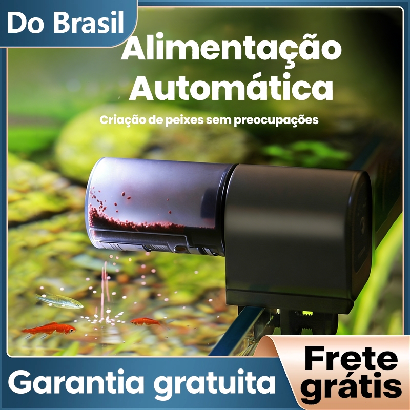 Newpet Alimentador Automático de Peixes com Timer Programável para Aquário e Tartaruga