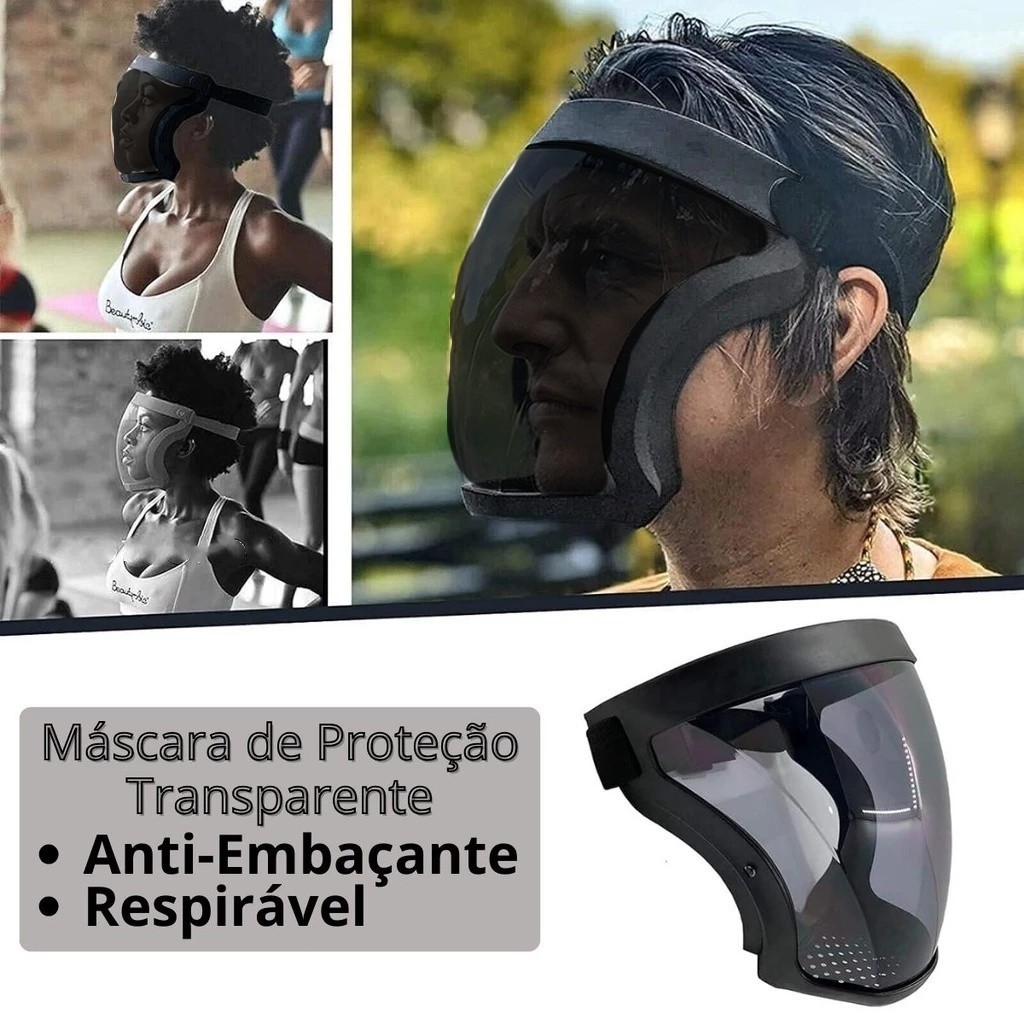 Proteção Facial Completa , Super Protetora anti-Embaciamento  De Alta Definição , Adequada Para Adultos
