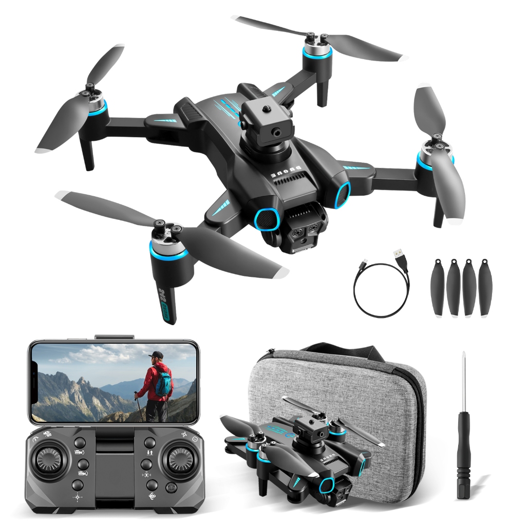 S4S Drone Profissional 4K, Câmera Dupla, Controle Remoto, Fotografia Aérea, Quadricóptero em Oferta na Shopee