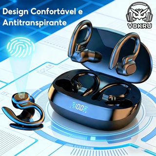Fone de Ouvido Bluetooth Sem Fio E Microfone e Bateria de Longa Duração I Fone Esportivo Antitranspirante em Oferta na Shopee