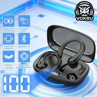 Bluetooth Fones De Ouvido com Microfone Alta Fidelidade E Esportivo Antitranspirante I Ba…