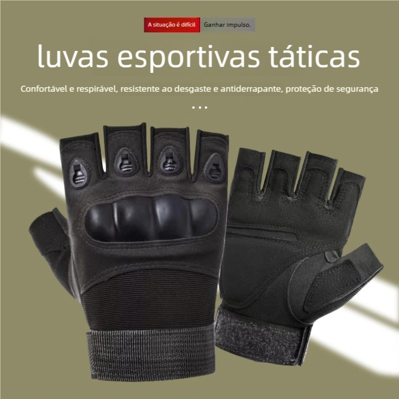 Luvas Táticas Masculinas Respiráveis - Anti-Skid para Militar, SWAT, Paintball e Esportes ao Ar Livre, Tamanho Único em Oferta na Shopee