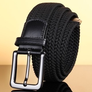 Cinto Elástico Moda Unissex Feminino Masculino Fivela de Metal Elástico e Lona Tático Casual Versátil，dia dos pais