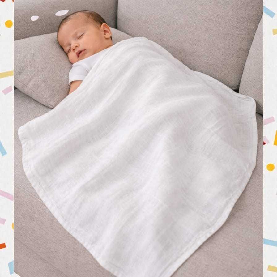 Kit 6 Fralda Branca com  bainha tecido duplo fralda de ombro luxo grande de  algodão 70cm x 70 em Oferta na Shopee