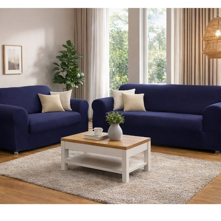 JOGO KIT CAPA DE SOFA COLADINHA 2 E 3 LUGARES PREMIUN MALHA GEL PARA SOFÁ COM ACABAMENTO EM ELÁSTICO