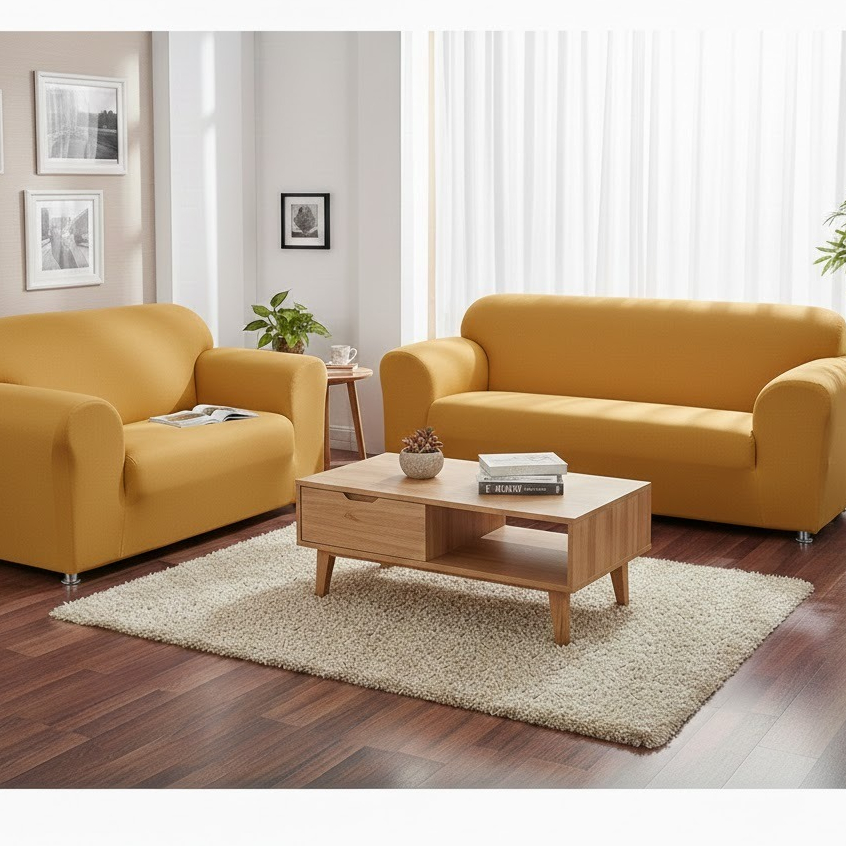 JOGO KIT CAPA DE SOFA COLADINHA 2 E 3 LUGARES PREMIUN MALHA GEL PARA SOFÁ COM ACABAMENTO EM ELÁSTICO