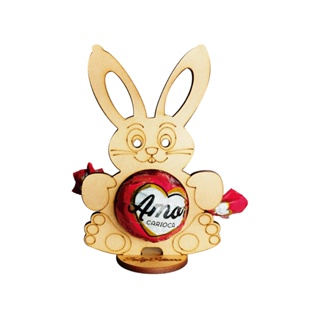 kit 20 Lembrancinha Porta Bombom Coelho da Páscoa Mdf Cru em Oferta na Shopee