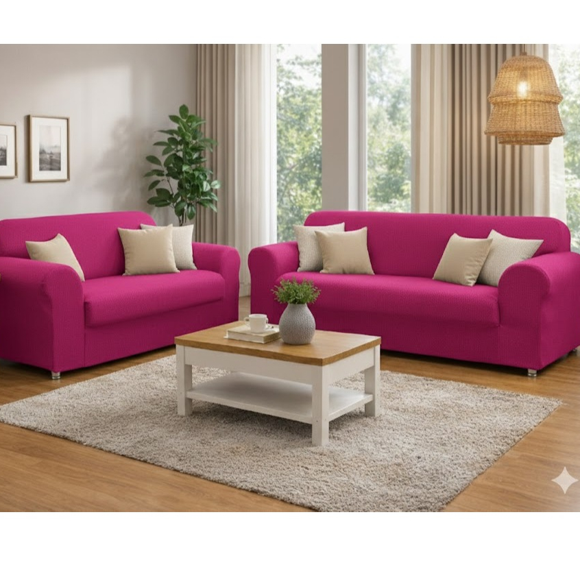 JOGO KIT CAPA DE SOFA COLADINHA 2 E 3 LUGARES PREMIUN MALHA GEL PARA SOFÁ COM ACABAMENTO EM ELÁSTICO