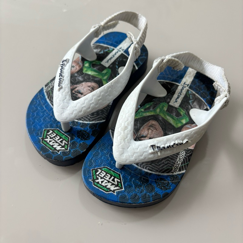 Chinelo, sandália, menino, Max steel, azul, Ipanema, tamanho 17/18, usado