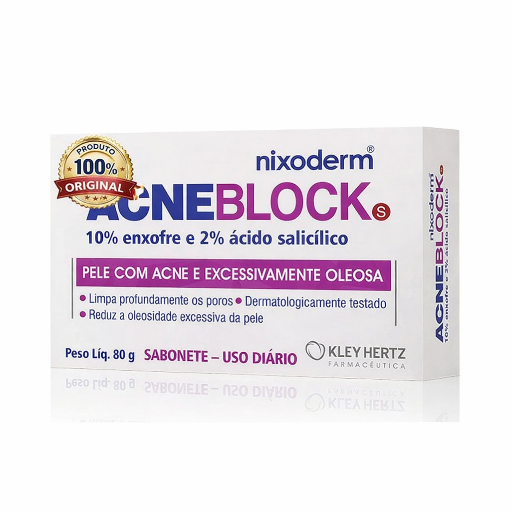 Acneblock Sabonete 80g - Acne E Oleosidade