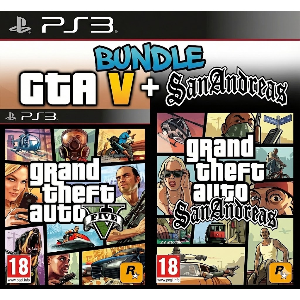 Gta 5 Ps3 + Gta San Andreas Hd Ps3 Envio Hoje em Oferta na Shopee