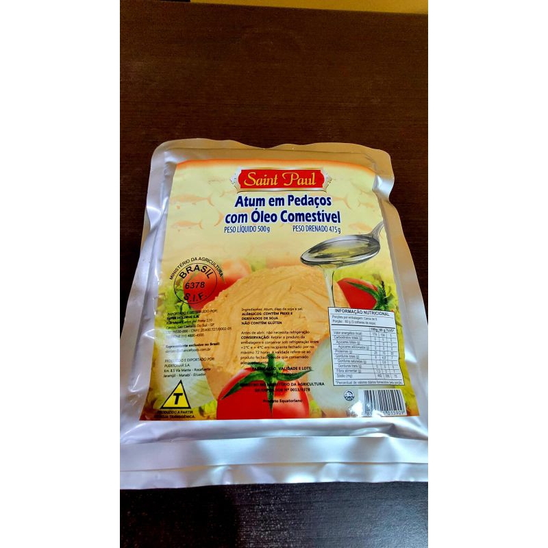 Atum em Pedaços SAINT PAUL Pct 1X500G (ótimo custo-benefício) em Oferta na Shopee