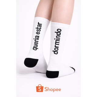 meias presente divertida frase QUERIA ESTAR DORMINDO adulto 35 ao 43 algodão ENVIO IMEDIATO ! em Oferta na Shopee