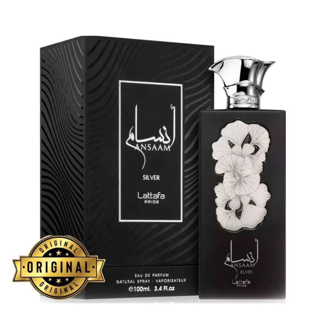 Lattafa Ansaan Silver 100ml Perfume Unissex Importado Autêntico