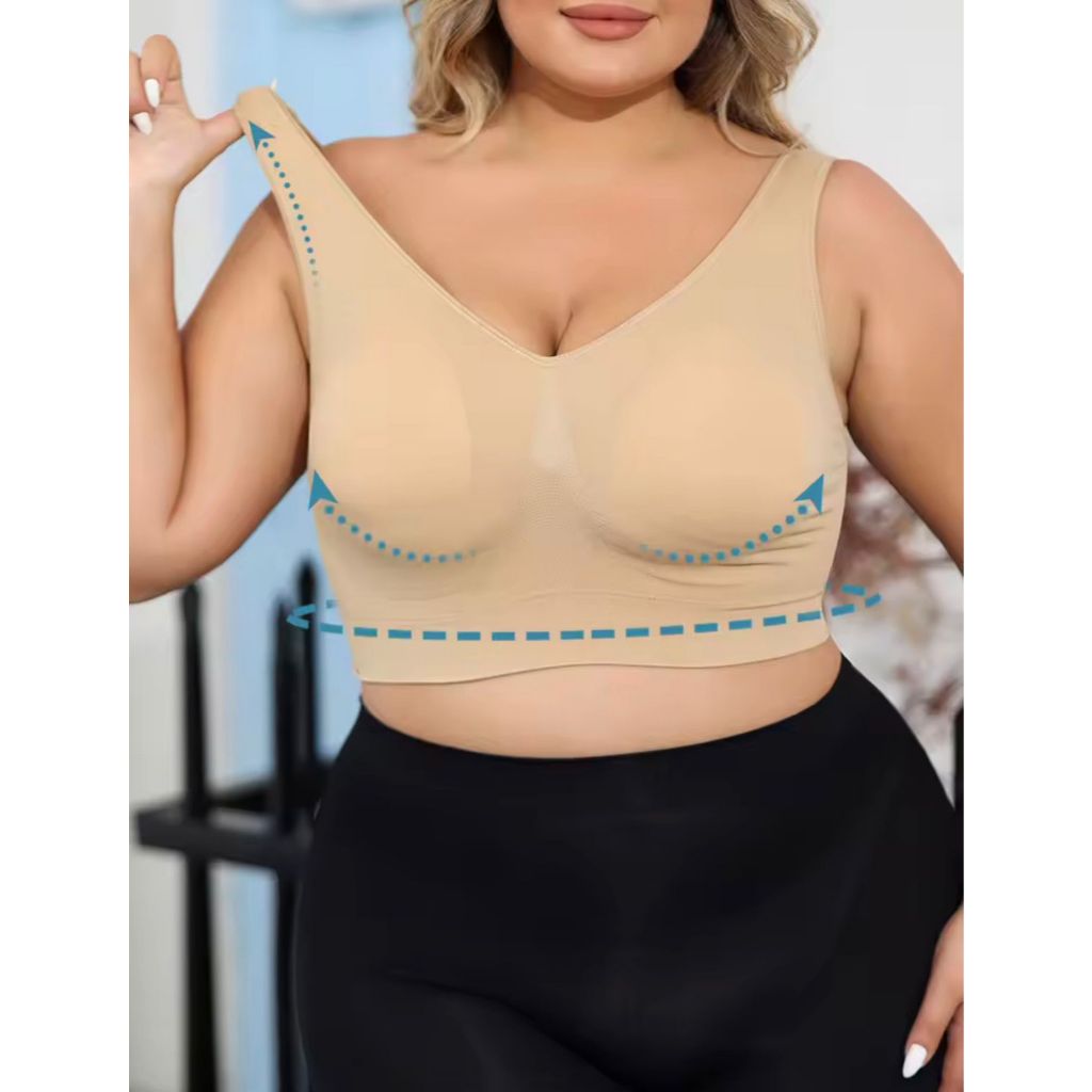 Sutiã Top COM BOJO Removível Plus Size Tamanho Grande Confortável em Oferta na Shopee