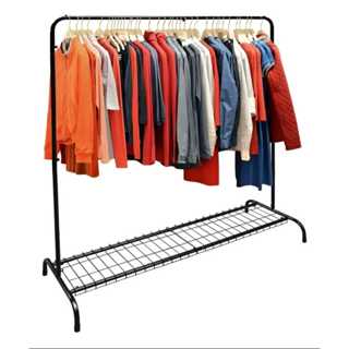 Arara de Roupas de Aço com Sapateira Inferior – 126 cm em Oferta na Shopee