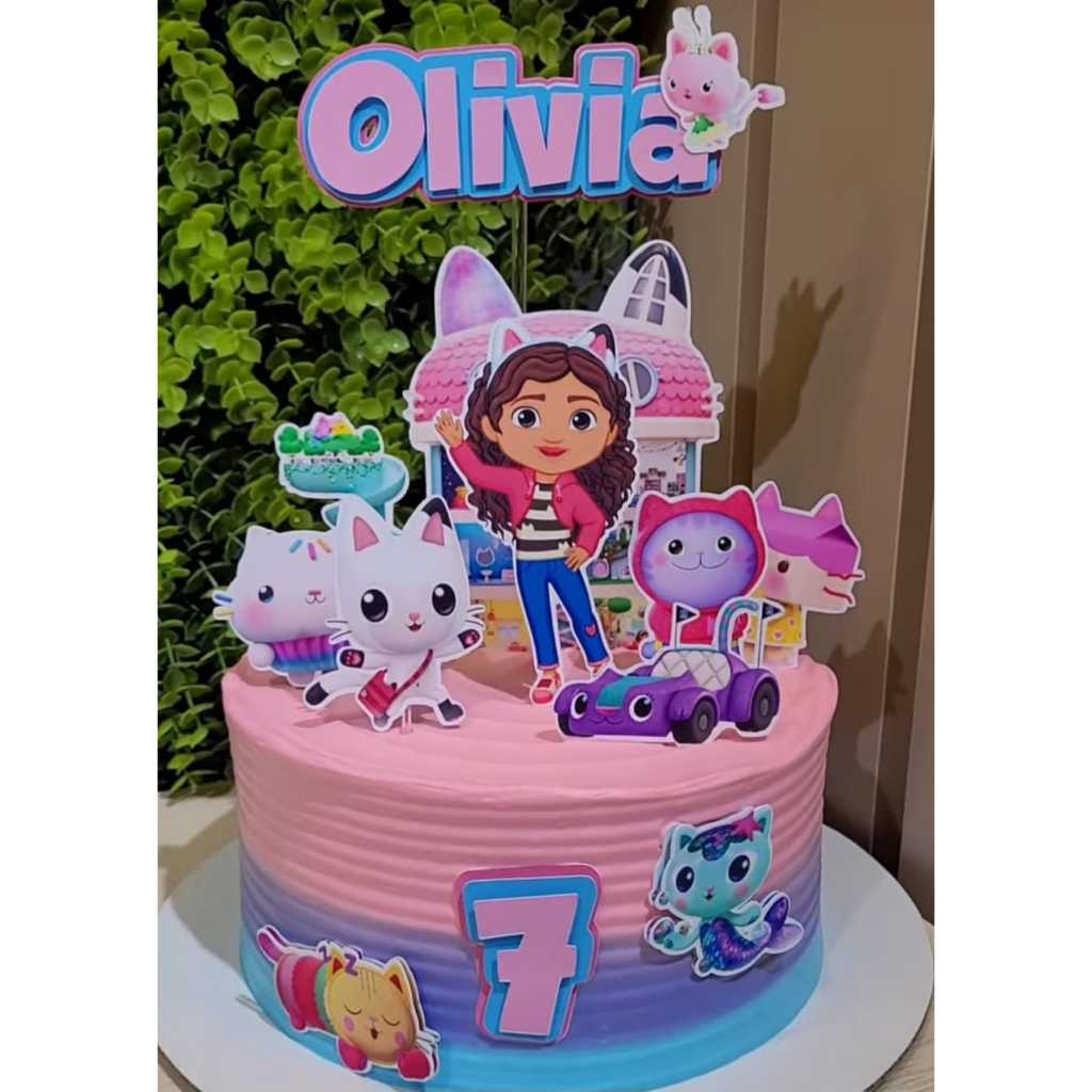 TOPO DE BOLO CASA MAGICA DA GABBY - ANIVERSÁRIO/DECORAÇÃO/PERSONALIZADO - COM CAMADAS