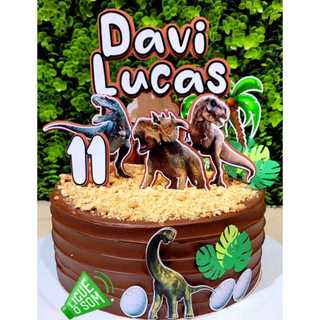 TOPO DE BOLO DINOSSAUROS - ANIVERSÁRIO/DECORAÇÃO/PERSONALIZADO