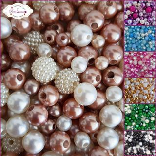 Blend Mix Premium Pedrarias Pérolas e Miçangas e bolas acrílicas | Acessórios para Artesanato, Tiaras e Bijuterias DIY em Oferta na Shopee