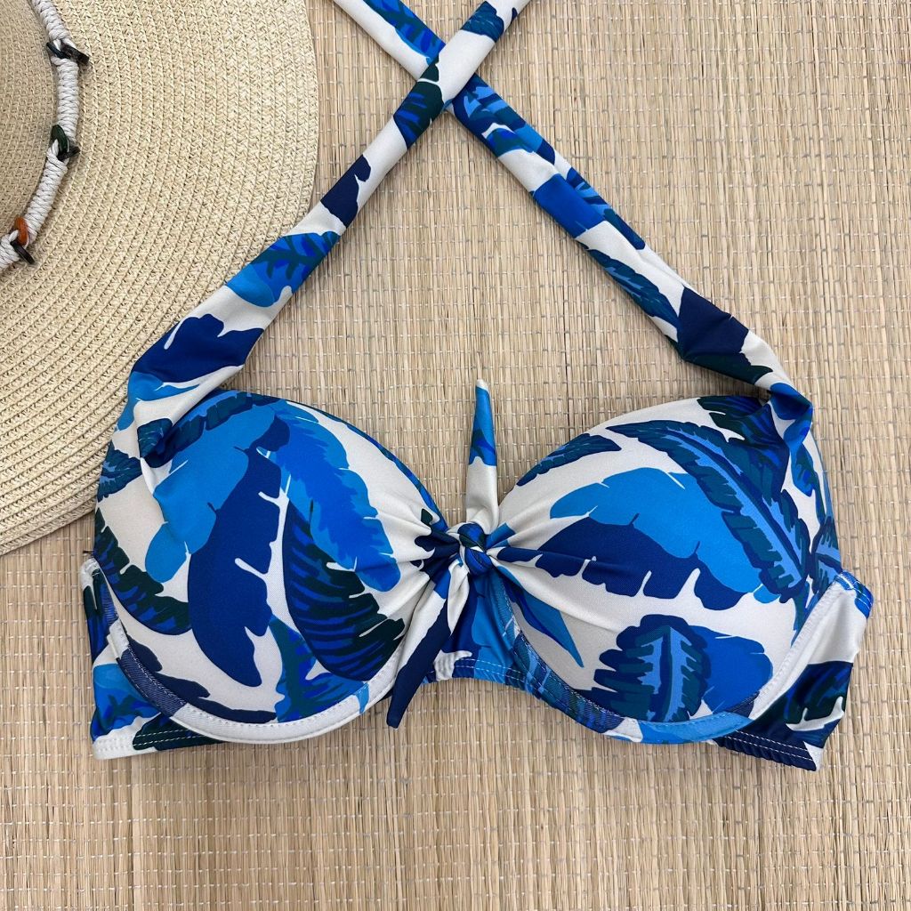 Biquíni Busto Nó Sustentação Estampado - M ao GG em Oferta na Shopee