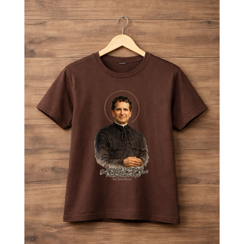 Camiseta [Premium] São João Bosco| 100% Algodão Unissex| Católica Dom Bosco| Infantil, Adulto e Plus Size