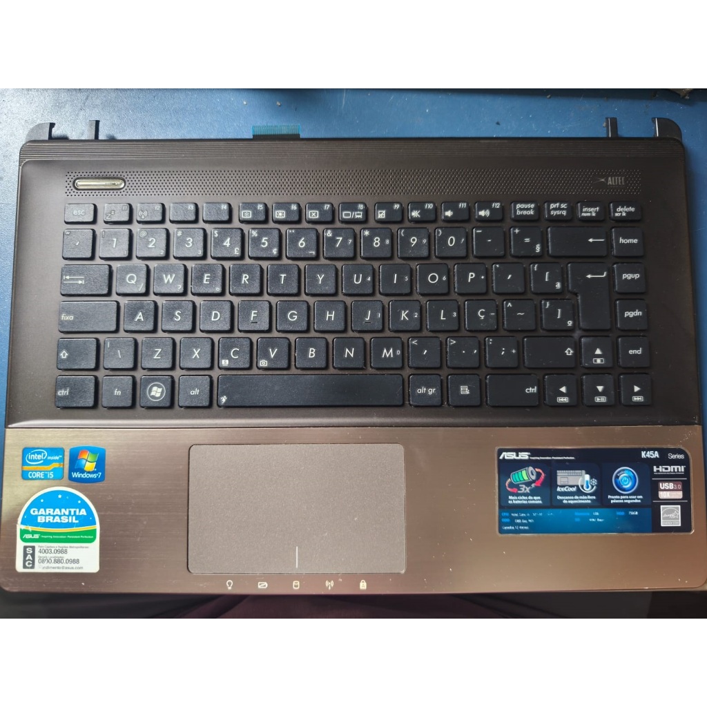 Carcaça Superior + Teclado Notebook Asus K45a K45vm