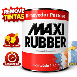 Removedor de Tinta Pastoso Maxi Rubber 1KG + Pincel em Oferta na Shopee